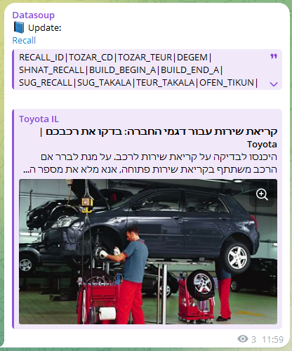 Message where a link preview was embedded from a url in the diff